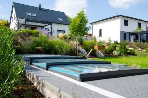 Skimmerový bazén 8,4 x 4,2 x 1,3 m, Přepeře, rok 2025